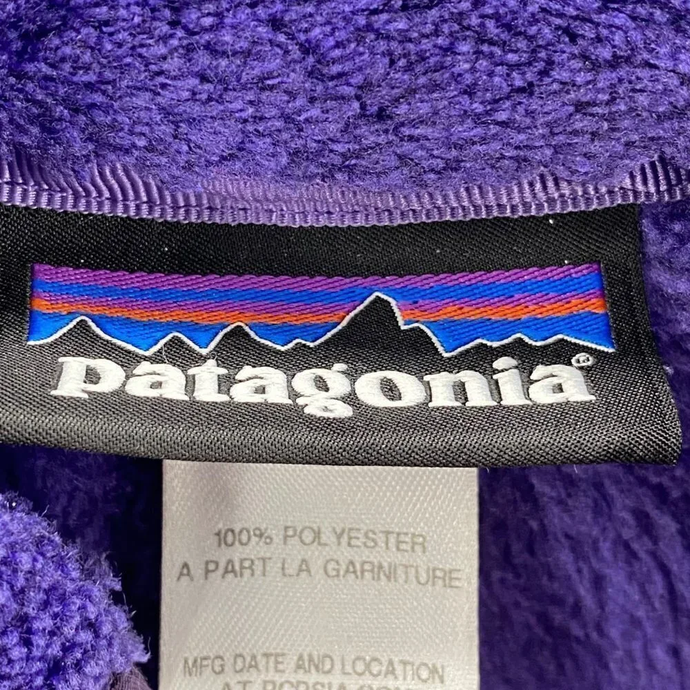 Patagonia Purple Polartec Pullover Fleece Jacket Girls Size XL